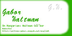 gabor waltman business card